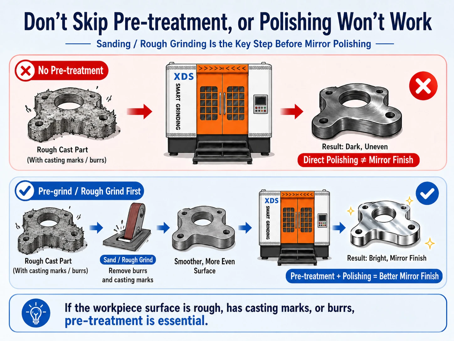Surface finishing does not have one universal set of parameters Surface finishing does not have one universal set of parameters